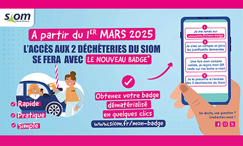 Dès le 1er mars, l’accès aux déchèteries du Siom évolue