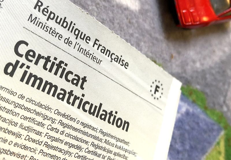 Certificat immatriculation