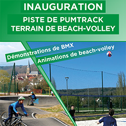 Inauguration de la piste de Pumptrack et des terrains de beach-volley